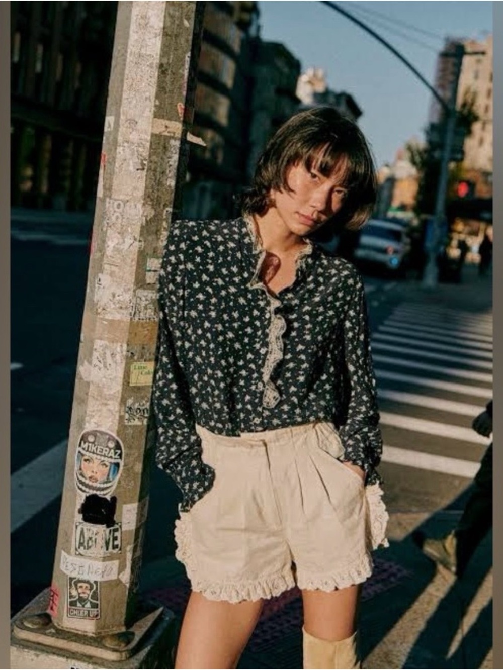 Sezane x Sea NY Chlo Shirt Navy Floral FR36 - Picture 8 of 14